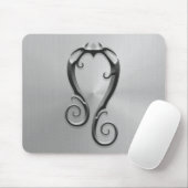 Edelstahl-Löwe-Symbol Mousepad (Mit Mouse)