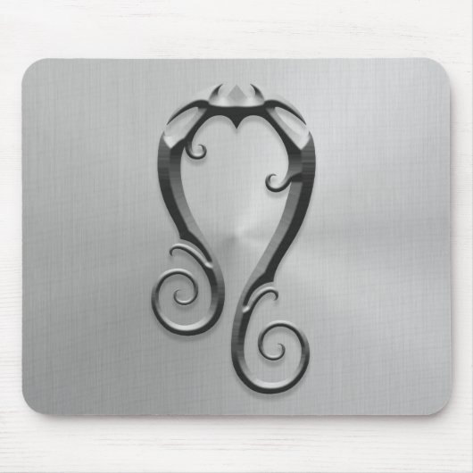 Edelstahl-Löwe-Symbol Mousepad (Vorne)