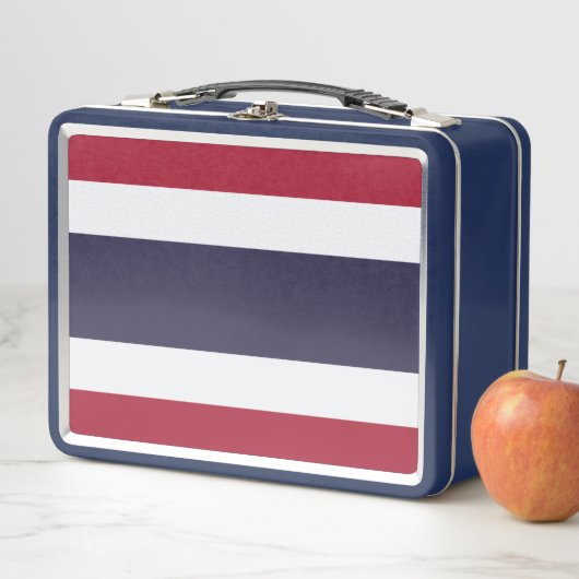 Edelstahl-Lunchbox mit Flagge Thailands Metall Brotdose (Beispiel)