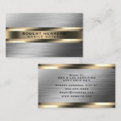 Edelstahl-Metall-Imitate Textur Gold-Geschäft Visitenkarte (Vorne/Hinten)