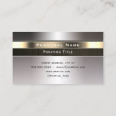 Edelstahl-Metall-Silber-Gold-Visitenkarte Visitenkarte (Rückseite)