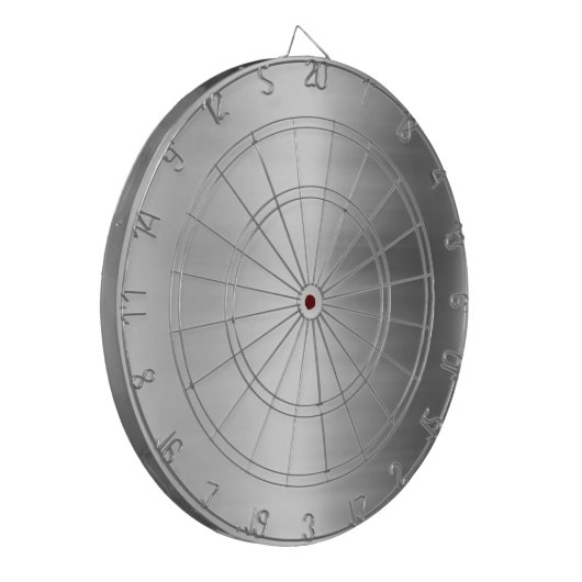 Edelstahl-Metallblick Dartscheibe (Vorderseite Links)