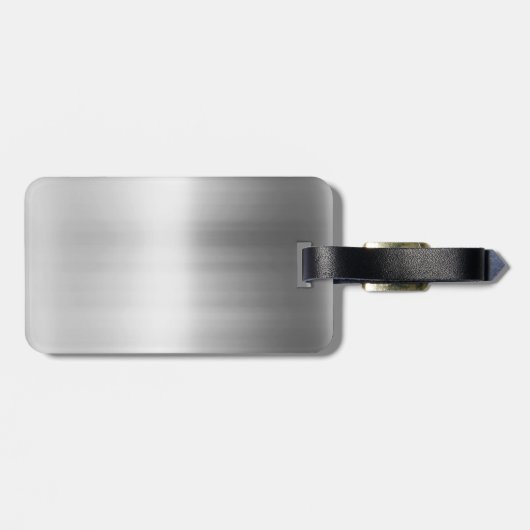 Edelstahl-Metallblick Gepäckanhänger (Rückseite horizontal)