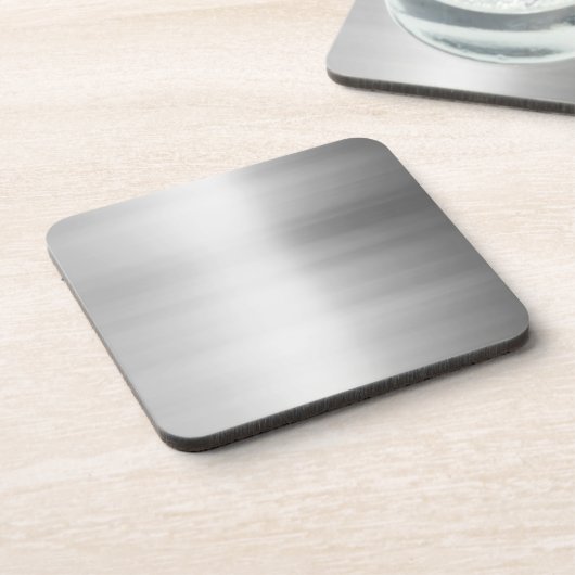 Edelstahl-Metallblick Getränkeuntersetzer (Linke Seite)