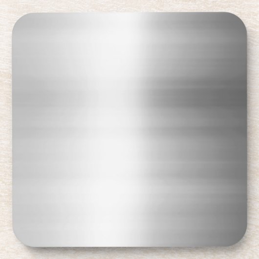 Edelstahl-Metallblick Getränkeuntersetzer (Vorderseite)