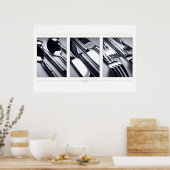 Edelstahl Poster (Küche)