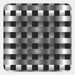 Edelstahl Quadratischer Aufkleber