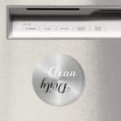 Edelstahl-Reinigen/Schmutzkontrasttypografie Magnet (In Situ (Geschirrspüler))