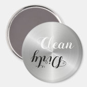 Edelstahl-Reinigen/Schmutzkontrasttypografie Magnet (Vorderseite/Rückseite)