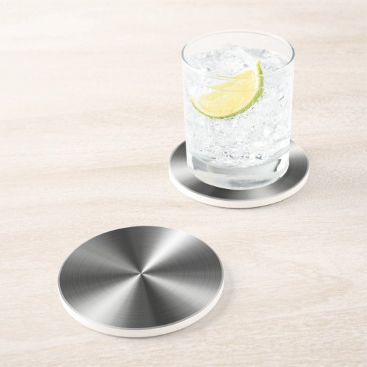 Edelstahl Sandstein Untersetzer (Seite)