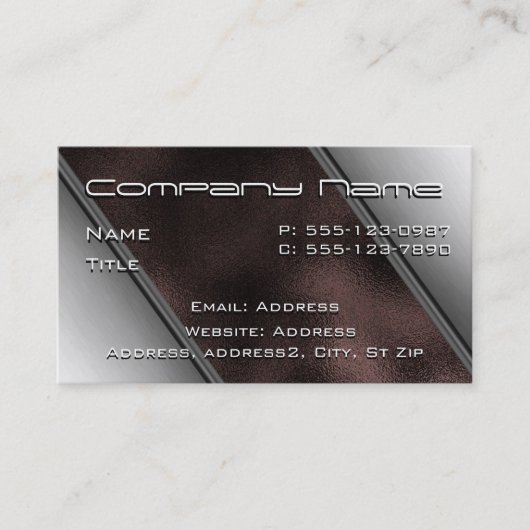 Edelstahl-und Eisen-Visitenkarten Visitenkarte (Vorderseite)