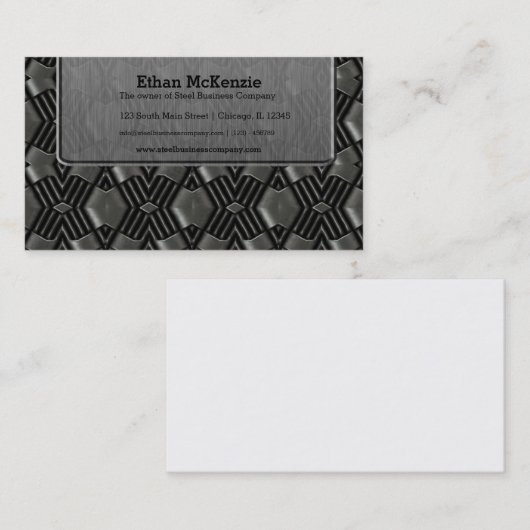 Edelstahl Visitenkarte (Vorne/Hinten)