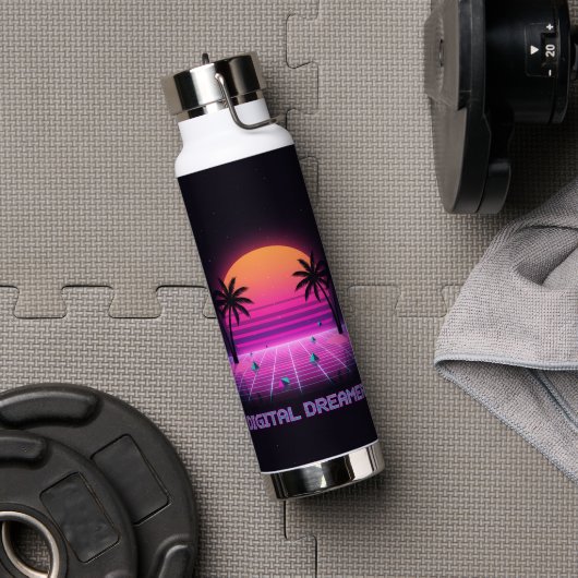 Edelstahl-Wasserflasche Digital Dreamer Trinkflasche (Fitnesstudio (gedreht))