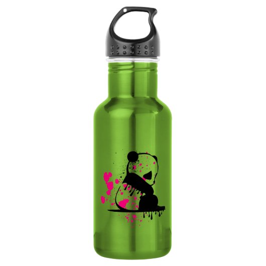 Edelstahl-Wasserflasche  Edelstahlflasche (Vorderseite)
