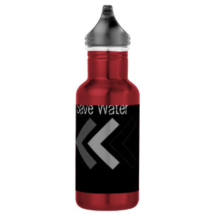 Edelstahl-Wasserflasche mit Text 'Wasser sparen' Edelstahlflasche