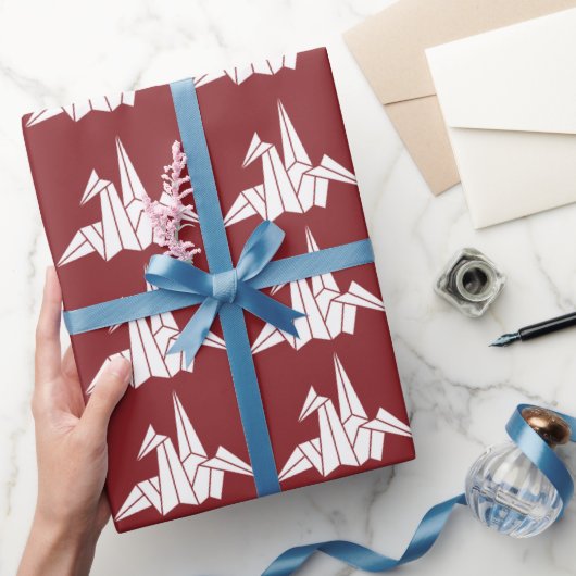 Edelstahl-Wasserflasche Papierkranich Geschenkpapier (Schenken)