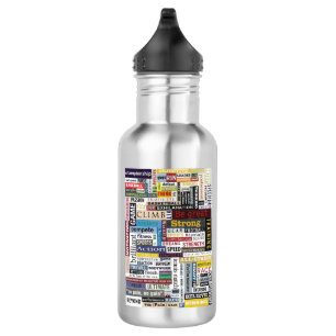 Edelstahl-Wasserflasche - Sportzitate Edelstahlflasche