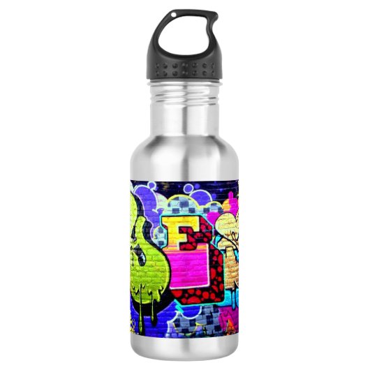 Edelstahl-Wasserflasche Yes Graffiti Edelstahlflasche (Vorderseite)