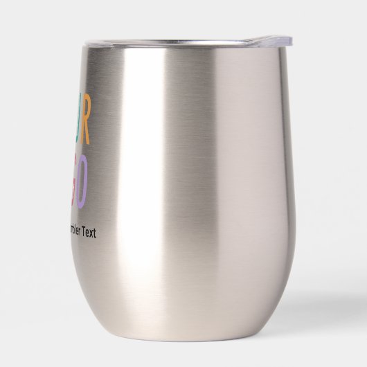 Edelstahl-Weintumbler mit dem Logo "Lid Custom" (Links)