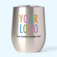 Edelstahl-Weintumbler mit dem Logo "Lid Custom"