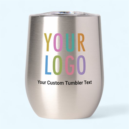 Edelstahl-Weintumbler mit dem Logo "Lid Custom"