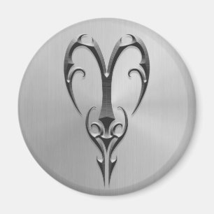 Edelstahl-Widder-Symbol Magnet
