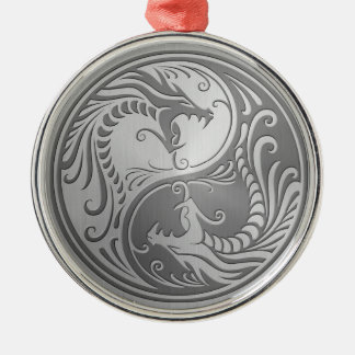 Edelstahl Yin Yang Drachen Ornament Aus Metall