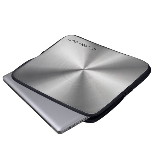 Edelstahlanpassbare Monogramm Laptopschutzhülle (Vorne Knopf)