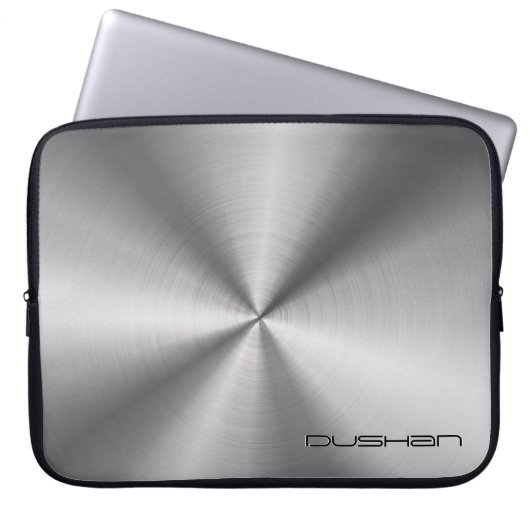 Edelstahlanpassbare Monogramm Laptopschutzhülle (Vorderseite)