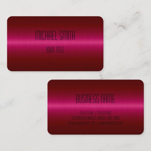 Edelstahlaussehen Visitenkarte (Vorne/Hinten)