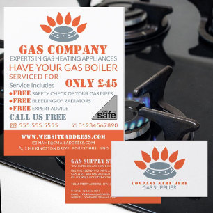 Edelstahlbrenner, Gasingenieur und Lieferantenwerb Flyer