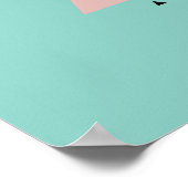 Edelstahldreiecke mit Rose Poster (Ecke)