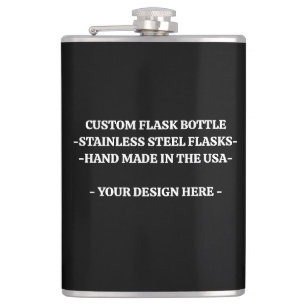 Edelstahlflasche bedruckt - Geschenk für Schnapsfr Flachmann