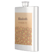 Edelstahlflasche Orange Flower Flachmann (Links)