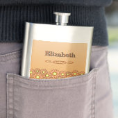 Edelstahlflasche Orange Flower Flachmann (Beispiel)
