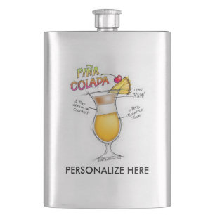 EDELSTAHLFLASCHE, PINA COLADA REZEPT COCKTAIL KUNS FLACHMANN