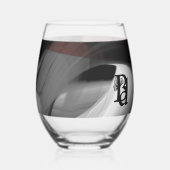 Edelstahlglas Abstrakte Kunst, Dichtung und Musik Weinglas Ohne Stiel (Vorderseite)