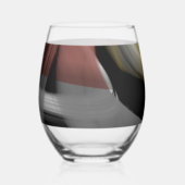 Edelstahlglas Abstrakte Kunst, Dichtung und Musik Weinglas Ohne Stiel (Rückseite)