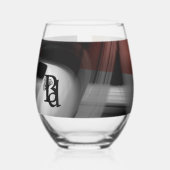 Edelstahlglas Abstrakte Kunst, Dichtung und Musik Weinglas Ohne Stiel (Links)