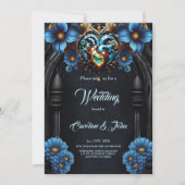 Edelstahlherz Einladung (Vorderseite)