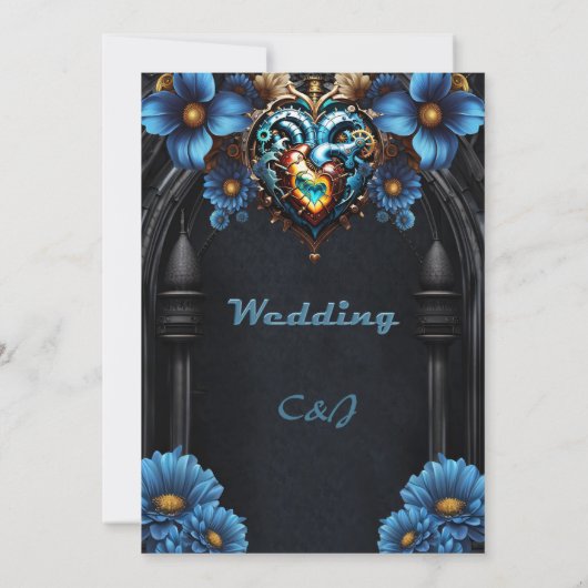 Edelstahlherz Einladung (Rückseite)