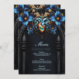 Edelstahlherz Menükarte