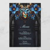 Edelstahlherz Menükarte (Vorderseite)