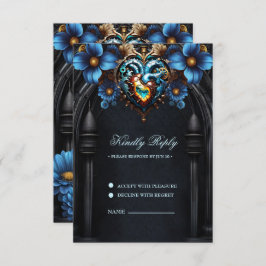 Edelstahlherz RSVP Karte