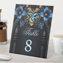 Edelstahlherz Sockelschild