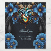 Edelstahlherz Weinetikett (Einzelnes Label)