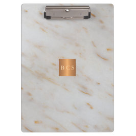 Edelstahlkupfer aus metallischem grauem Marmor Klemmbrett