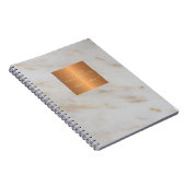 Edelstahlkupfer aus metallischem grauem Marmor Notizblock (Rechte Seite)