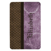 Edelstahlmatte Premium Magnet, Lila Magnet (Vertikal)