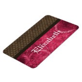 Edelstahlmatte, Premium Magnet, rosa Magnet (Linke Seite)
